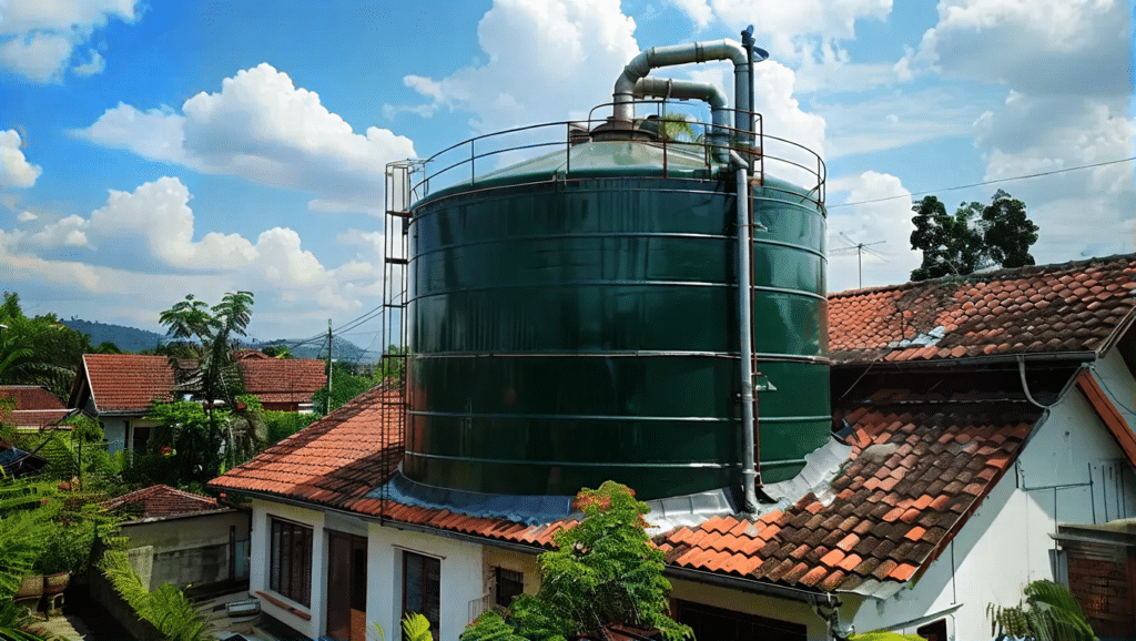 Instalación de tinaco de agua